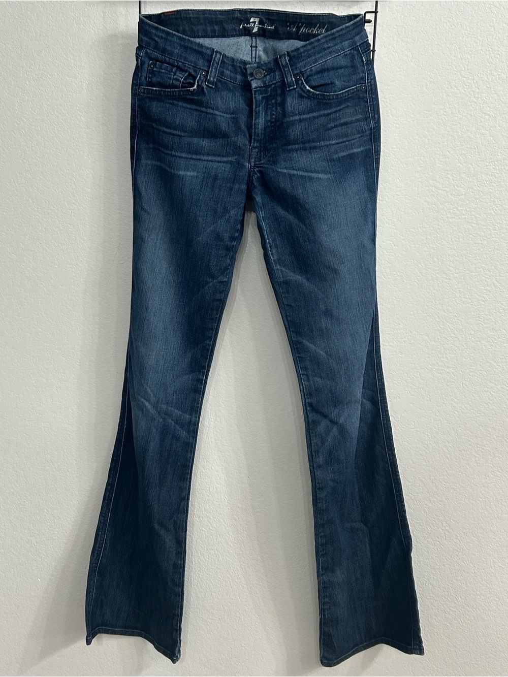 7 For All Mankind Dark Blue Women's Flare Jeans